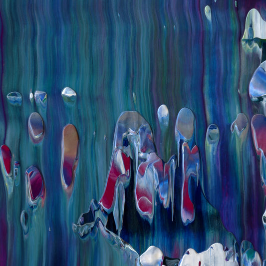 I Drink Your Milkshake F3 is an abstract oil-on-canvas artwork, a fractal of its parent painting I Drink Your Milkshake created by Anna Judd for the Scales Collection.