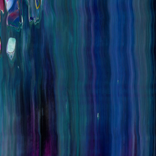 I Drink Your Milkshake F5 is an abstract oil-on-canvas artwork, a fractal of its parent painting I Drink Your Milkshake created by Anna Judd for the Scales Collection.