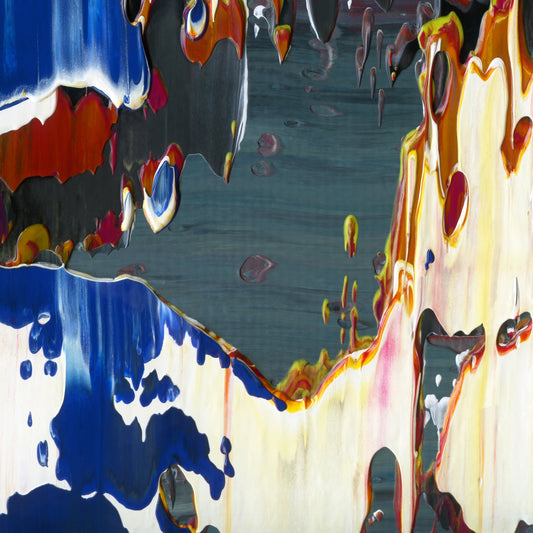 I'm OK You're OK D2 is an abstract oil-on-canvas artwork, a fractal of its parent painting I'm OK You're OK created by Anna Judd for the Scales Collection.