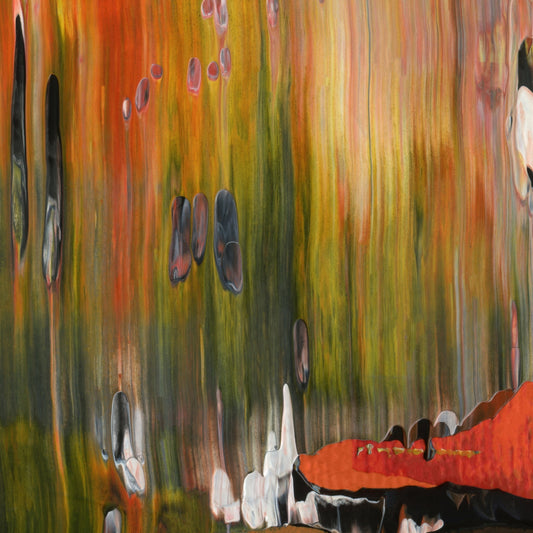 Immortal Decay D2 is an abstract oil-on-canvas artwork, a fractal of its parent painting Immortal Decay created by Anna Judd for the Scales Collection.
