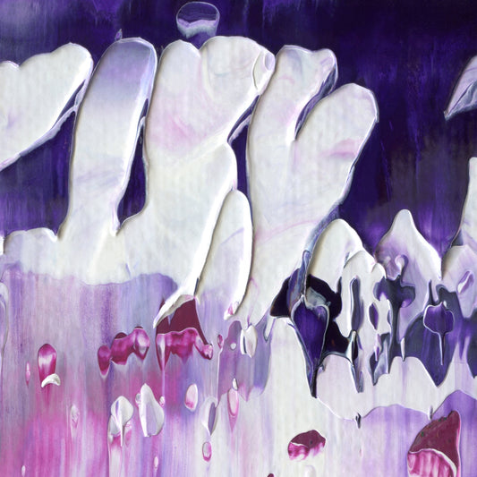 Immortal Iris A3 is an abstract oil-on-canvas artwork, a fractal of its parent painting Immortal Iris created by Anna Judd for the Scales Collection.