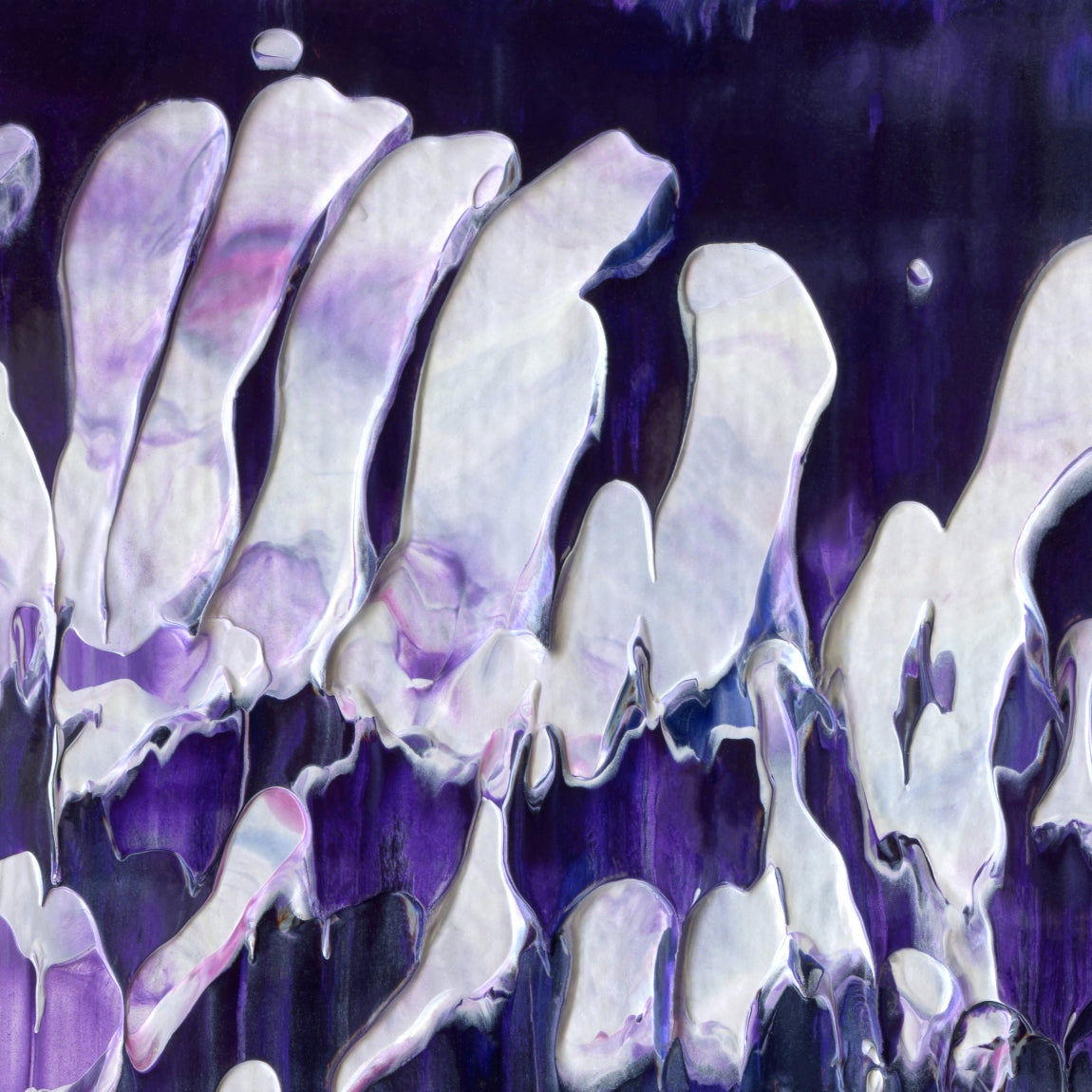 Immortal Iris A4 is an abstract oil-on-canvas artwork, a fractal of its parent painting Immortal Iris created by Anna Judd for the Scales Collection.