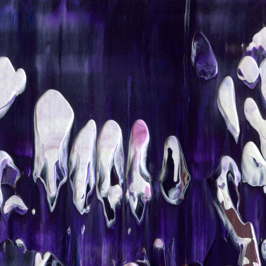 Immortal Iris A5 is an abstract oil-on-canvas artwork, a fractal of its parent painting Immortal Iris created by Anna Judd for the Scales Collection.