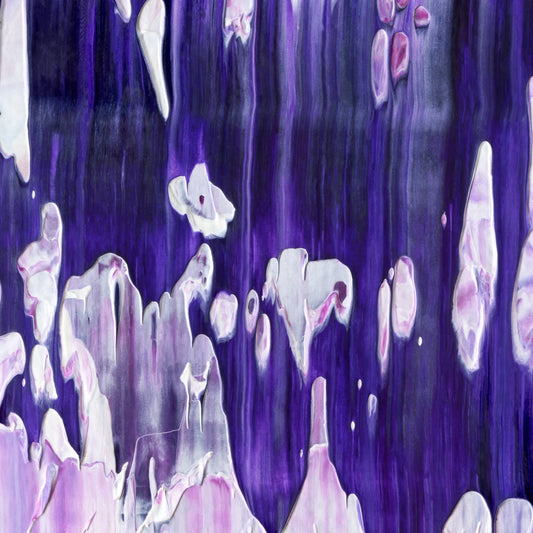 Immortal Iris E3 is an abstract oil-on-canvas artwork, a fractal of its parent painting Immortal Iris created by Anna Judd for the Scales Collection.