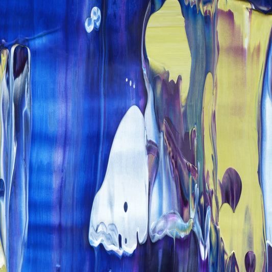 Imperceptible Descent C1 is an abstract oil-on-canvas artwork, a fractal of its parent painting Imperceptible Descent created by Anna Judd for the Scales Collection.