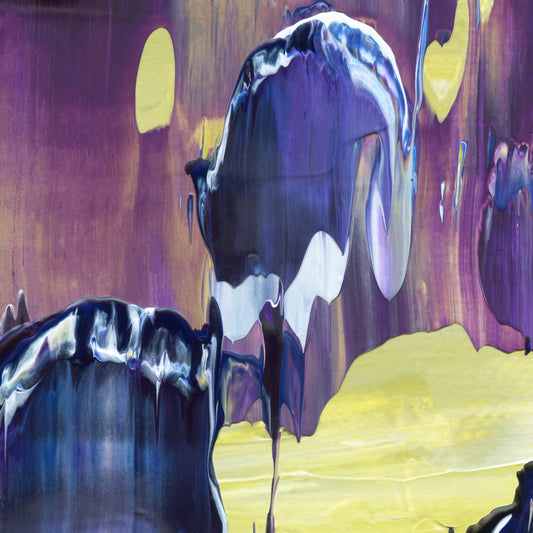 Imperceptible Descent C3 is an abstract oil-on-canvas artwork, a fractal of its parent painting Imperceptible Descent created by Anna Judd for the Scales Collection.