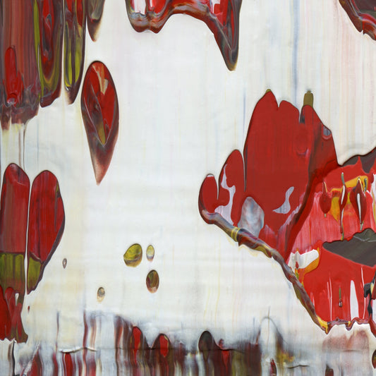 Indeterminate Entropy E1 is an abstract oil-on-canvas artwork, a fractal of its parent painting Indeterminate Entropy created by Anna Judd for the Scales Collection.