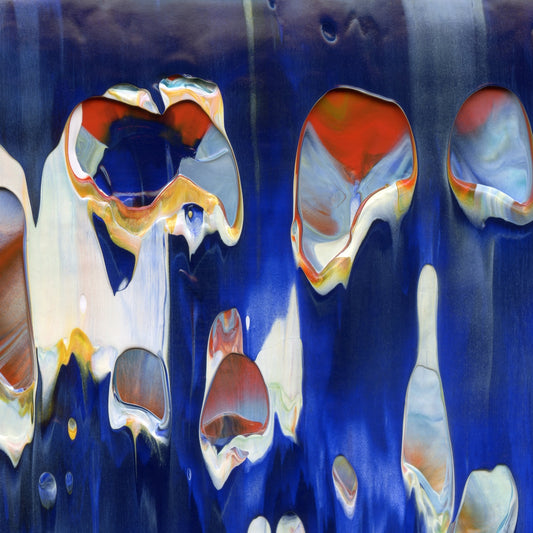 Inscrutable Pebbles A3 is an abstract oil-on-canvas artwork, a fractal of its parent painting Inscrutable Pebbles created by Anna Judd for the Scales Collection.