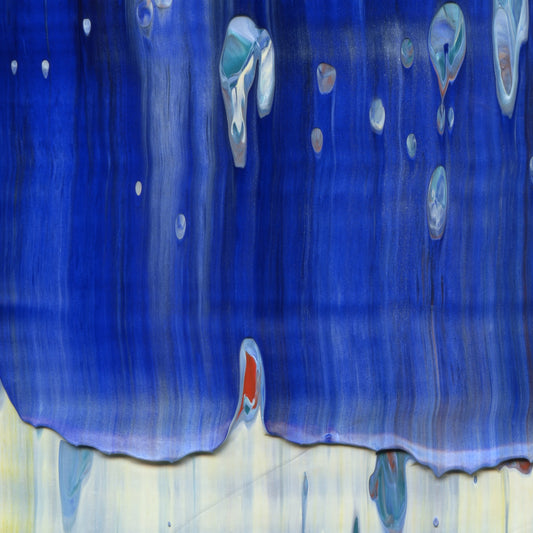 Inscrutable Pebbles C1 is an abstract oil-on-canvas artwork, a fractal of its parent painting Inscrutable Pebbles created by Anna Judd for the Scales Collection.