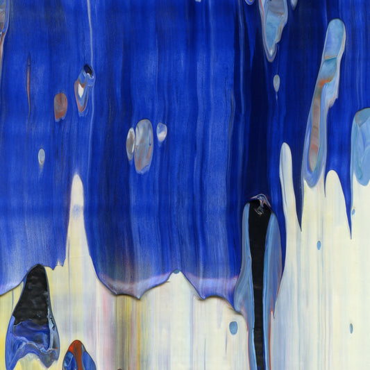 Inscrutable Pebbles C3 is an abstract oil-on-canvas artwork, a fractal of its parent painting Inscrutable Pebbles created by Anna Judd for the Scales Collection.