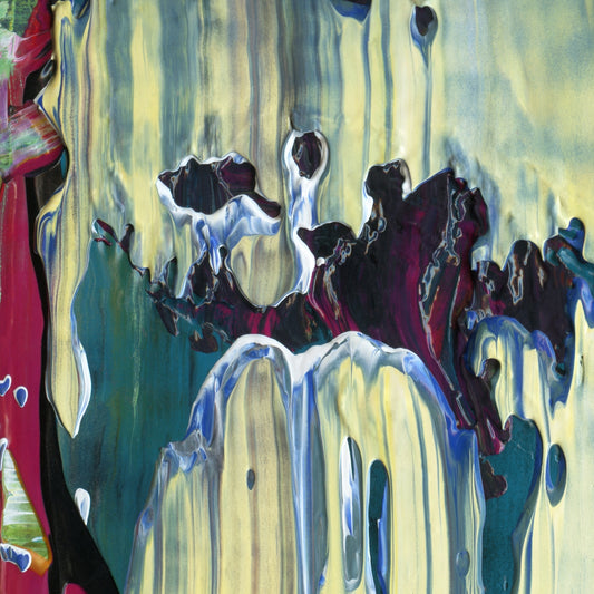 Insufficient Utterance A1 is an abstract oil-on-canvas artwork, a fractal of its parent painting Insufficient Utterance created by Anna Judd for the Scales Collection.