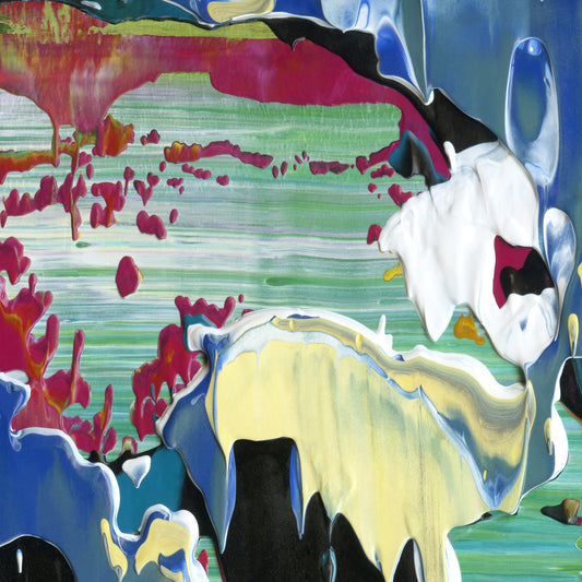 Insufficient Utterance A4 is an abstract oil-on-canvas artwork, a fractal of its parent painting Insufficient Utterance created by Anna Judd for the Scales Collection.