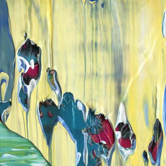 Insufficient Utterance A5 is an abstract oil-on-canvas artwork, a fractal of its parent painting Insufficient Utterance created by Anna Judd for the Scales Collection.