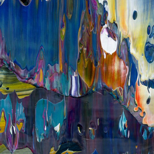 Intuitive Paralysis B4 is an abstract oil-on-canvas artwork, a fractal of its parent painting Intuitive Paralysis created by Anna Judd for the Scales Collection.