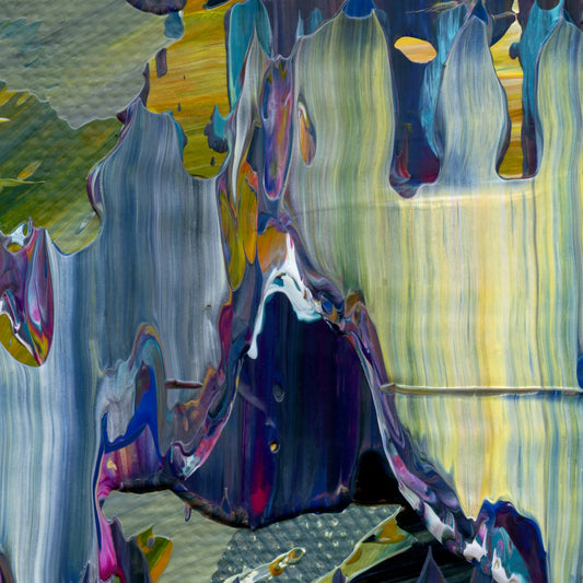 Intuitive Paralysis C4 is an abstract oil-on-canvas artwork, a fractal of its parent painting Intuitive Paralysis created by Anna Judd for the Scales Collection.
