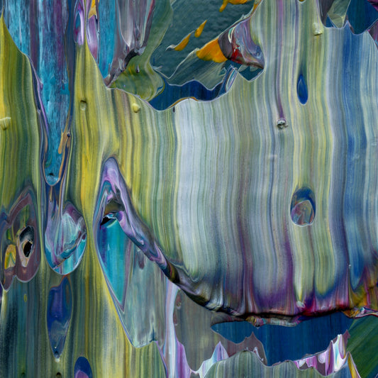 Intuitive Paralysis D3 is an abstract oil-on-canvas artwork, a fractal of its parent painting Intuitive Paralysis created by Anna Judd for the Scales Collection.