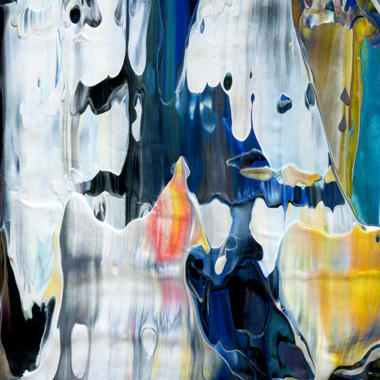 Intuitive Paralysis E1 is an abstract oil-on-canvas artwork, a fractal of its parent painting Intuitive Paralysis created by Anna Judd for the Scales Collection.