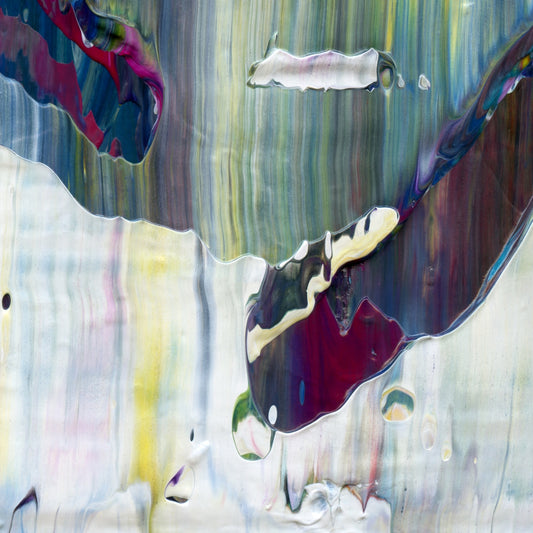 Intuitive Paralysis E4 is an abstract oil-on-canvas artwork, a fractal of its parent painting Intuitive Paralysis created by Anna Judd for the Scales Collection.