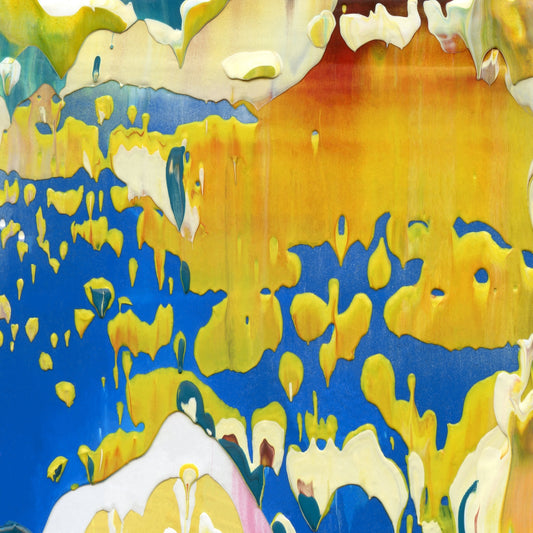 Jellyfish Ballet A2 is an abstract oil-on-canvas artwork, a fractal of its parent painting Jellyfish Ballet created by Anna Judd for the Scales Collection.