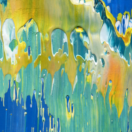 Jellyfish Ballet D2 is an abstract oil-on-canvas artwork, a fractal of its parent painting Jellyfish Ballet created by Anna Judd for the Scales Collection.