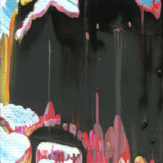 Jewel of Terebithia D1 is an abstract oil-on-canvas artwork, a fractal of its parent painting Jewel of Terebithia created by Anna Judd for the Scales Collection.