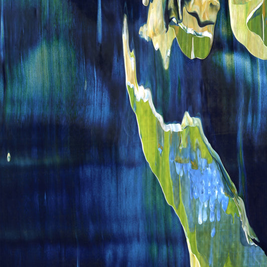 Killem With Calmness E1 is an abstract oil-on-canvas artwork, a fractal of its parent painting Killem With Calmness created by Anna Judd for the Scales Collection.