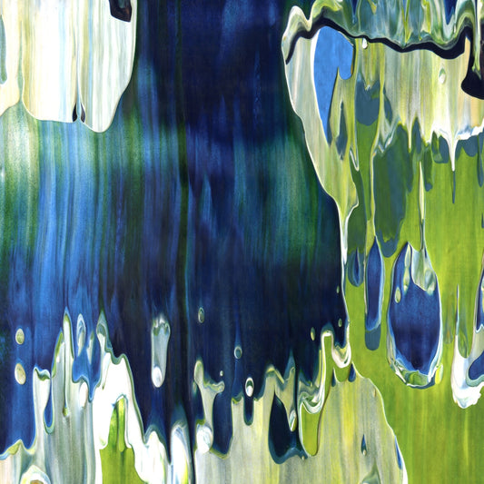 Killem With Calmness E3 is an abstract oil-on-canvas artwork, a fractal of its parent painting Killem With Calmness created by Anna Judd for the Scales Collection.