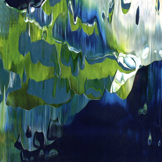 Killem With Calmness F2 is an abstract oil-on-canvas artwork, a fractal of its parent painting Killem With Calmness created by Anna Judd for the Scales Collection.