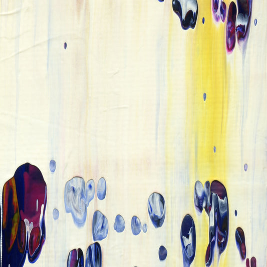 Land Of Definite Maybes C4 is an abstract oil-on-canvas artwork, a fractal of its parent painting Land Of Definite Maybes created by Anna Judd for the Scales Collection.