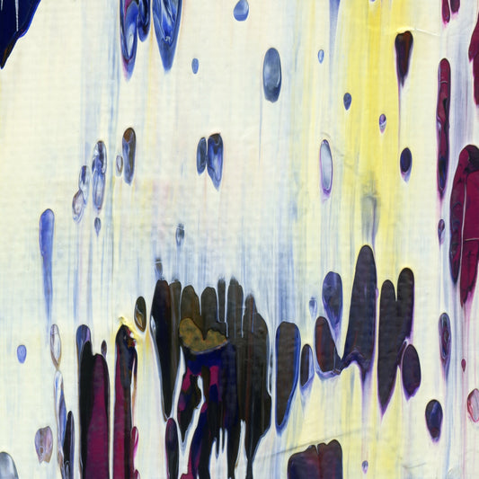 Land Of Definite Maybes D4 is an abstract oil-on-canvas artwork, a fractal of its parent painting Land Of Definite Maybes created by Anna Judd for the Scales Collection.