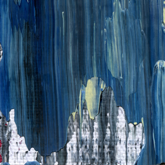 Leaving Troy E1 is an abstract oil-on-canvas artwork, a fractal of its parent painting Leaving Troy created by Anna Judd for the Scales Collection.