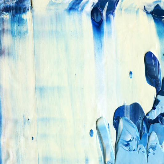 Lessons from a Conch A1 is an abstract oil-on-canvas artwork, a fractal of its parent painting Lessons from a Conch created by Anna Judd for the Scales Collection.