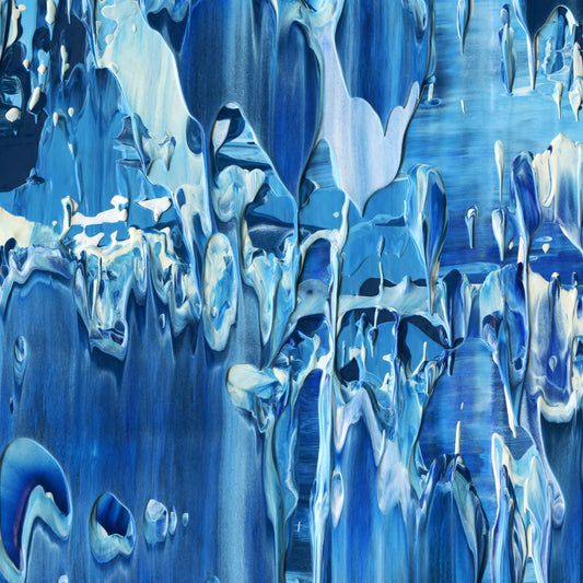 Lessons from a Conch C3 is an abstract oil-on-canvas artwork, a fractal of its parent painting Lessons from a Conch created by Anna Judd for the Scales Collection.