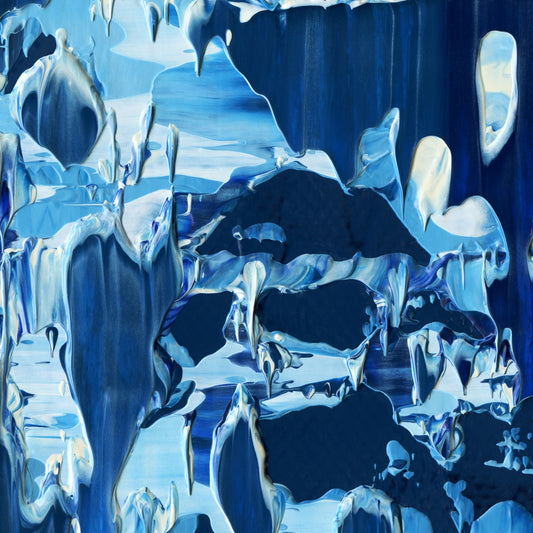Lessons from a Conch C4 is an abstract oil-on-canvas artwork, a fractal of its parent painting Lessons from a Conch created by Anna Judd for the Scales Collection.