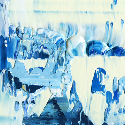 Lessons from a Conch F4 is an abstract oil-on-canvas artwork, a fractal of its parent painting Lessons from a Conch created by Anna Judd for the Scales Collection.