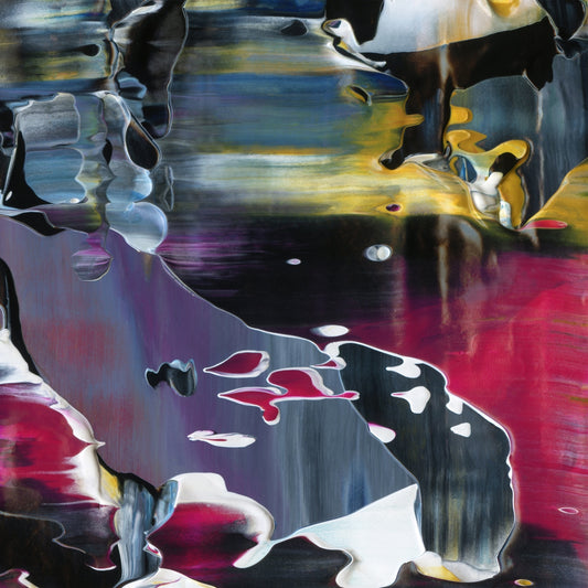 Life Is A Fractured Integration A4 is an abstract oil-on-canvas artwork, a fractal of its parent painting Life Is A Fractured Integration created by Anna Judd for the Scales Collection.