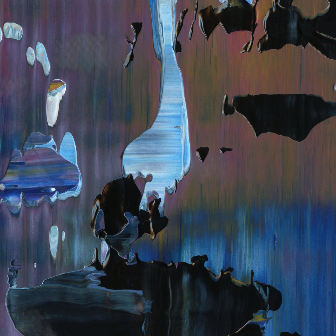 Life Is A Fractured Integration C2 is an abstract oil-on-canvas artwork, a fractal of its parent painting Life Is A Fractured Integration created by Anna Judd for the Scales Collection.