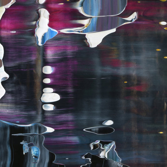 Life Is A Fractured Integration D4 is an abstract oil-on-canvas artwork, a fractal of its parent painting Life Is A Fractured Integration created by Anna Judd for the Scales Collection.