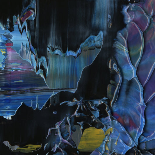 Life Is A Fractured Integration E2 is an abstract oil-on-canvas artwork, a fractal of its parent painting Life Is A Fractured Integration created by Anna Judd for the Scales Collection.