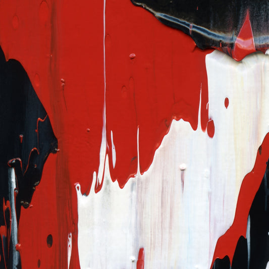 Life is Cruella B1 is an abstract oil-on-canvas artwork, a fractal of its parent painting Life is Cruella created by Anna Judd for the Scales Collection.