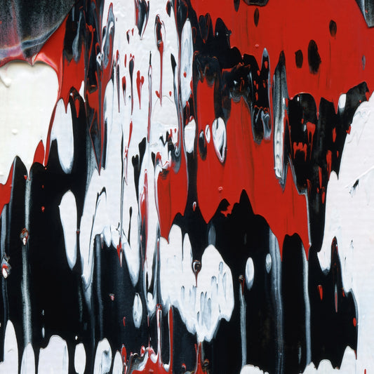 Life is Cruella B2 is an abstract oil-on-canvas artwork, a fractal of its parent painting Life is Cruella created by Anna Judd for the Scales Collection.