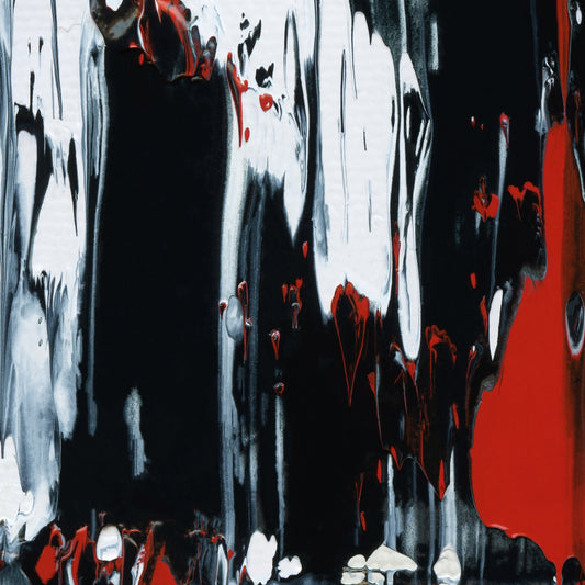 Life is Cruella E2 is an abstract oil-on-canvas artwork, a fractal of its parent painting Life is Cruella created by Anna Judd for the Scales Collection.