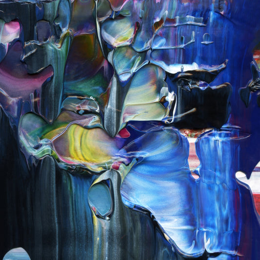 Liminal Lumina A7 is an abstract oil-on-canvas artwork, a fractal of its parent painting Liminal Lumina created by Anna Judd for the Scales Collection.