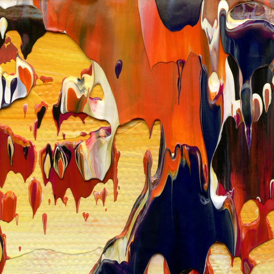 Lonely Mouth Opera House A2 is an abstract oil-on-canvas artwork, a fractal of its parent painting Lonely Mouth Opera House created by Anna Judd for the Scales Collection.