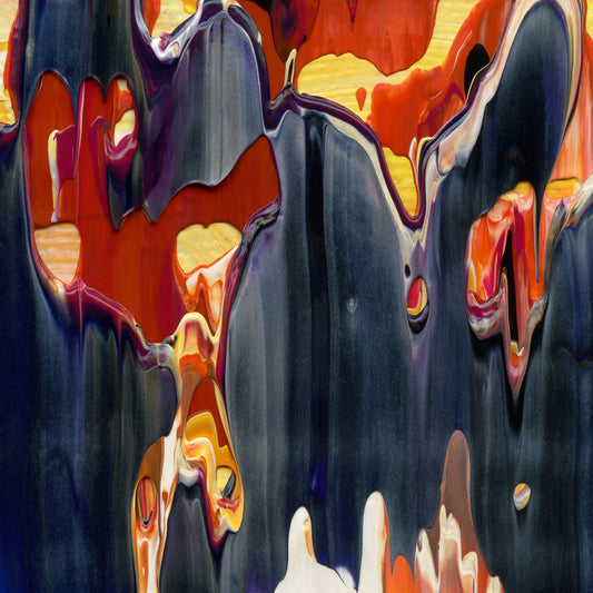 Lonely Mouth Opera House B3 is an abstract oil-on-canvas artwork, a fractal of its parent painting Lonely Mouth Opera House created by Anna Judd for the Scales Collection.