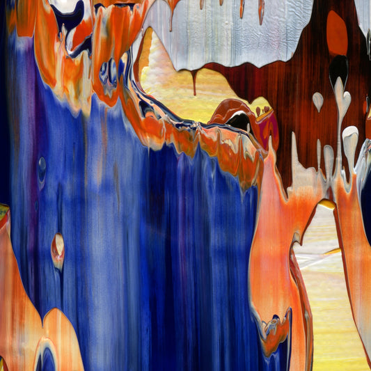 Lonely Mouth Opera House E1 is an abstract oil-on-canvas artwork, a fractal of its parent painting Lonely Mouth Opera House created by Anna Judd for the Scales Collection.