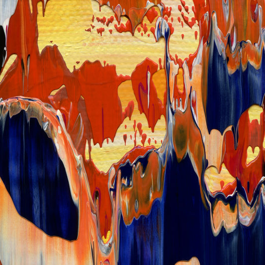 Lonely Mouth Opera House E2 is an abstract oil-on-canvas artwork, a fractal of its parent painting Lonely Mouth Opera House created by Anna Judd for the Scales Collection.