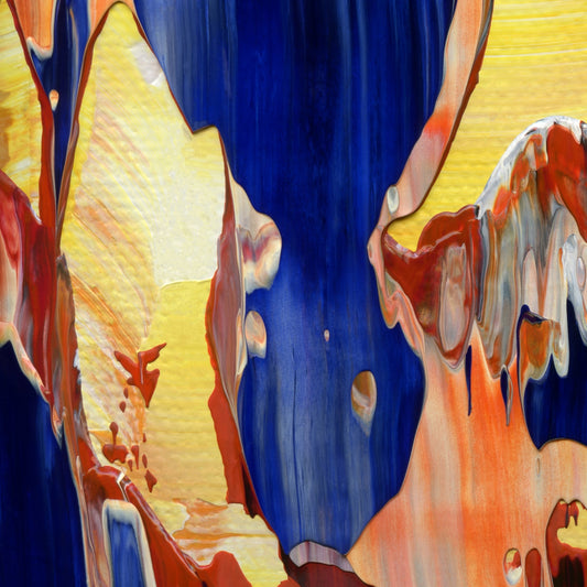 Lonely Mouth Opera House F1 is an abstract oil-on-canvas artwork, a fractal of its parent painting Lonely Mouth Opera House created by Anna Judd for the Scales Collection.