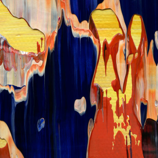 Lonely Mouth Opera House F2 is an abstract oil-on-canvas artwork, a fractal of its parent painting Lonely Mouth Opera House created by Anna Judd for the Scales Collection.