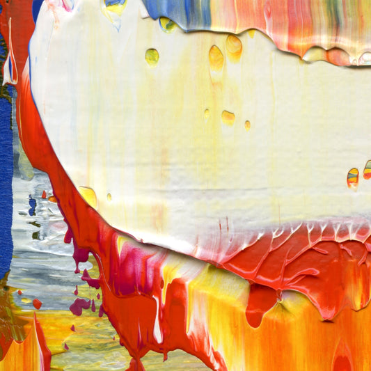 Lucid Dreaming With Pyros B1 is an abstract oil-on-canvas artwork, a fractal of its parent painting Lucid Dreaming With Pyros created by Anna Judd for the Scales Collection.